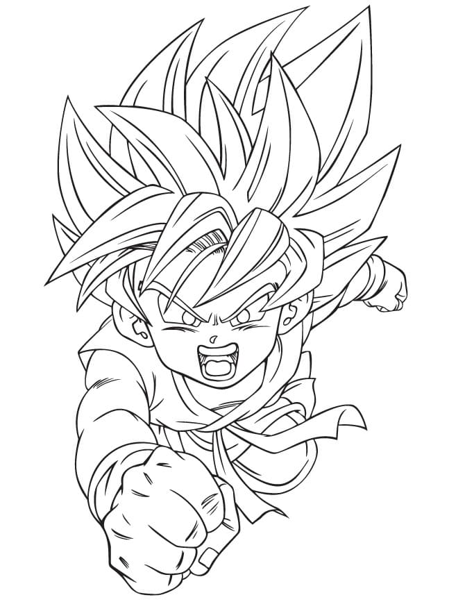 dragon ball z coloring pages gotenks dbz