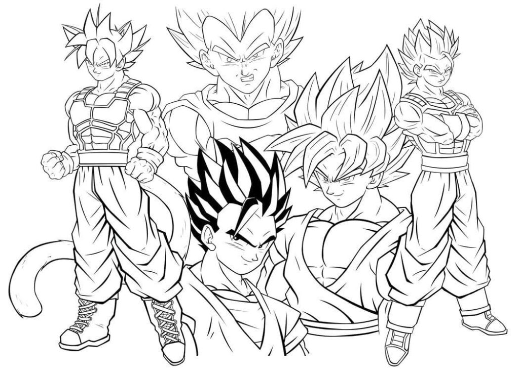 Coloriage Dragon Ball Z gratuit a imprimer