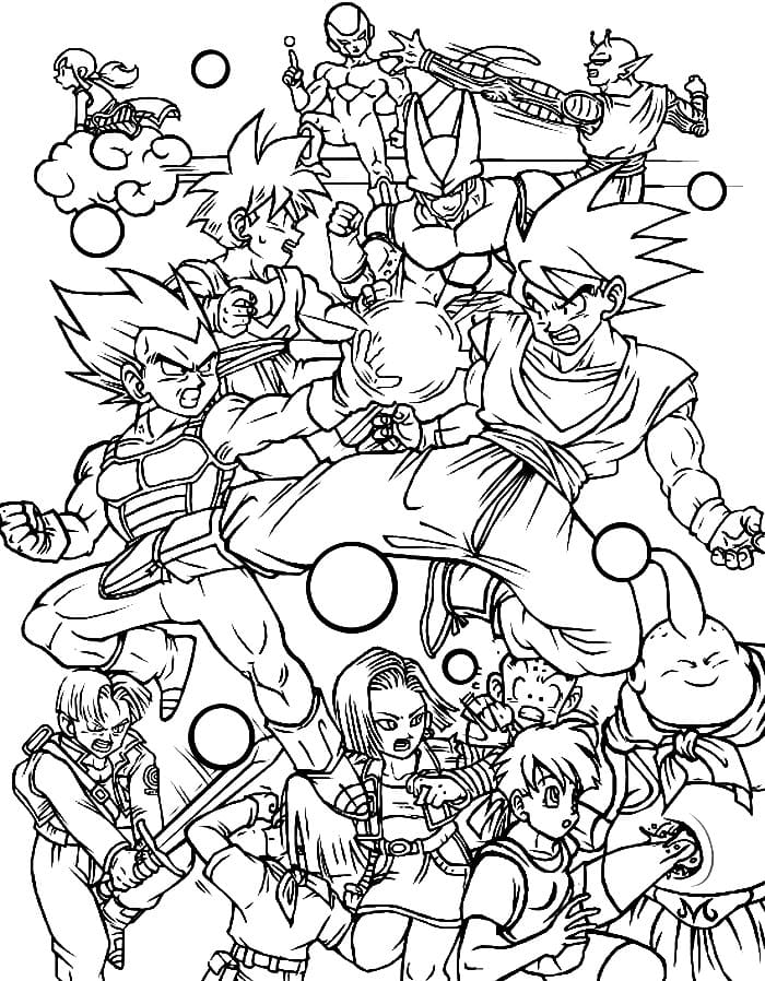 Dibujos de Dragon Ball Z para Colorear en wonder-day.com