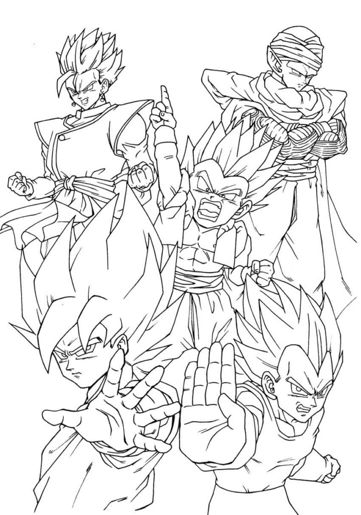 goku kamehameha coloring pages