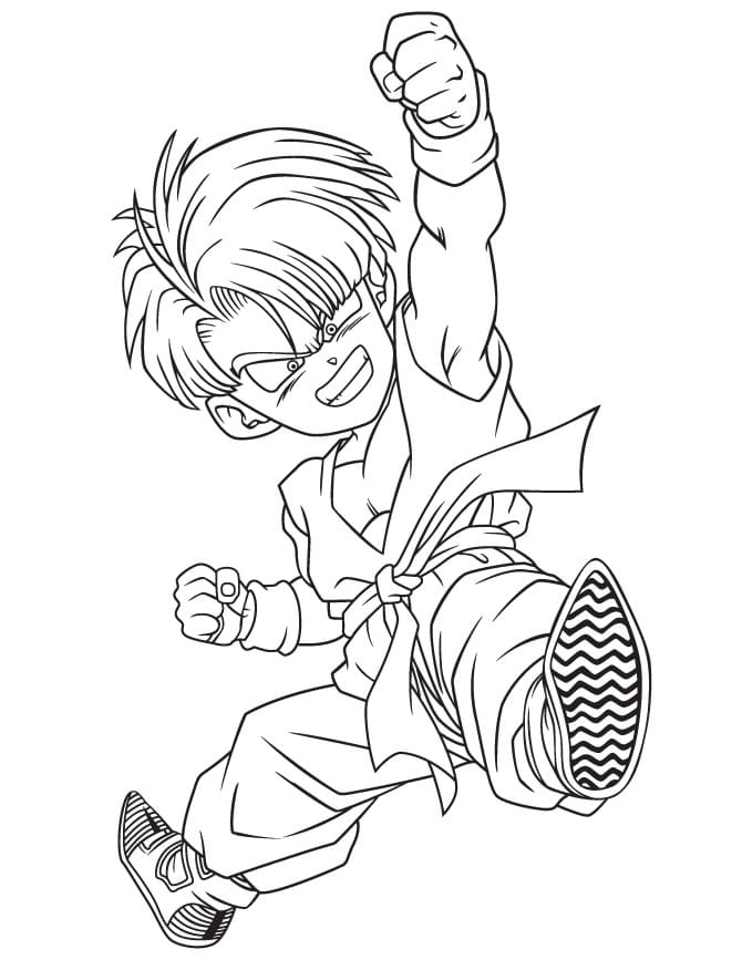 trunks sword coloring pages