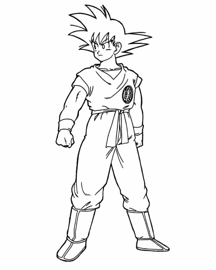 Coloriage Dragon Ball Z gratuit a imprimer