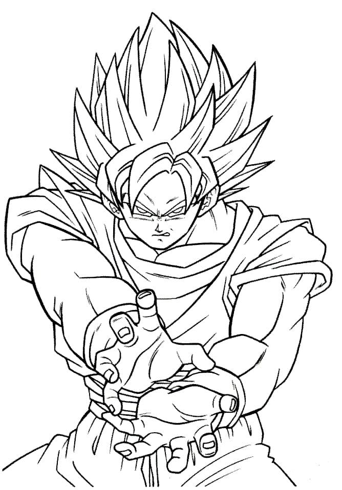 Desenho de Goku e Vegeta para colorir - Tudodesenhos