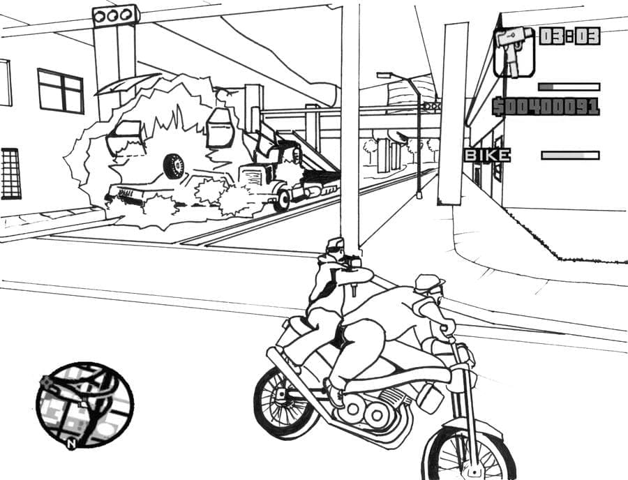 gta v coloring pages print