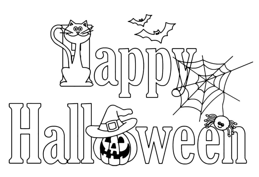 Desenhos de Halloween para colorir imprimir  WONDER DAY — Desenhos para  colorir para crianças e adultos