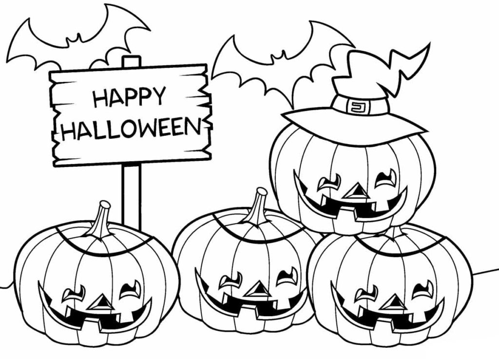 Os melhores desenho para pintar Halloween. – Discite