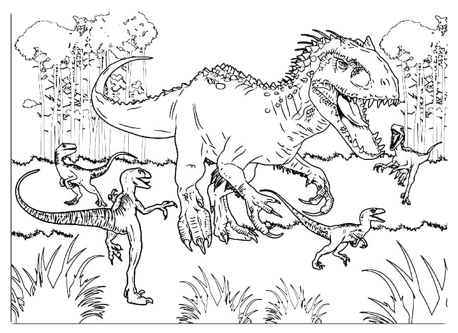 Disegni di Jurassic Park da colorare. Stampa gratuitamente