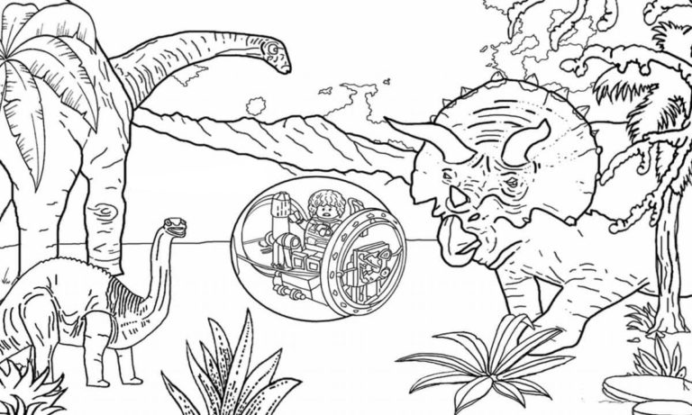 Coloriages Jurassic Park — gratuit à imprimer  WONDER DAY — Coloriages