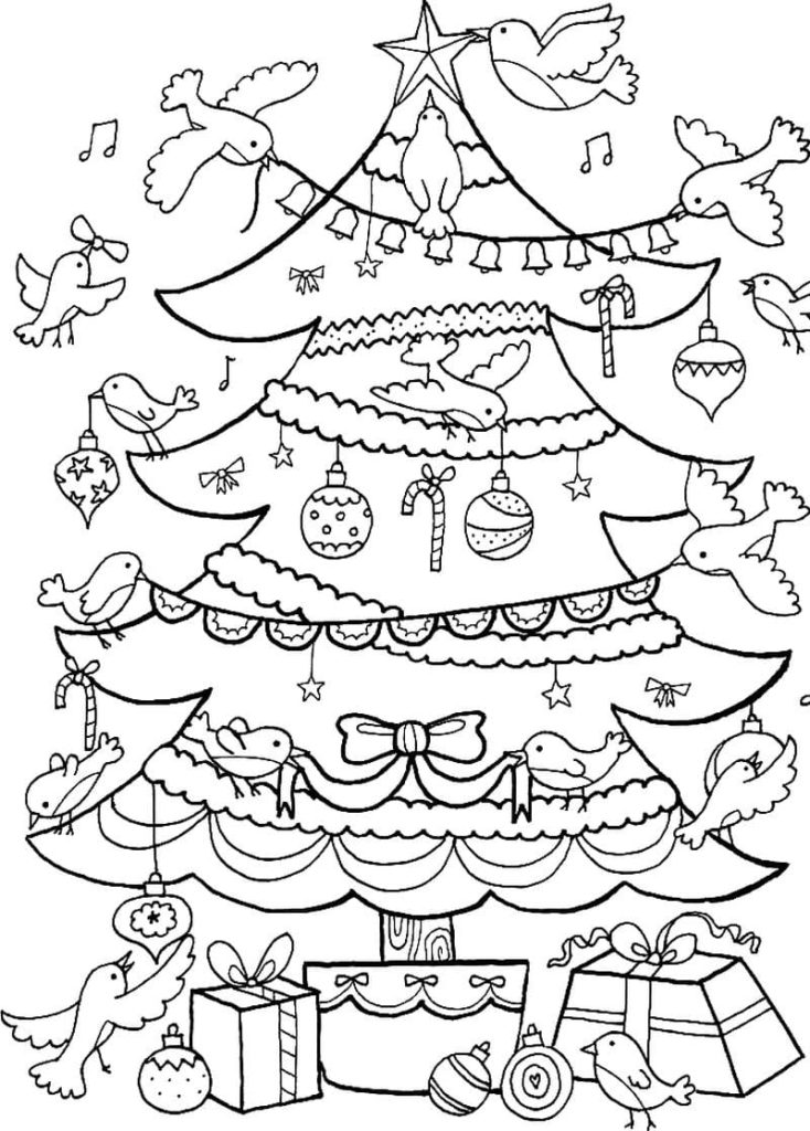 Dibujos de Navidad para colorear. Descargar e imprimir
