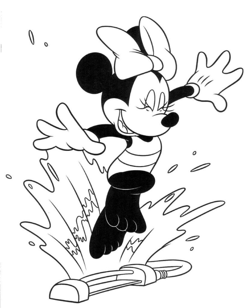 100 Desenhos de Minnie Mouse para colorir e imprimir