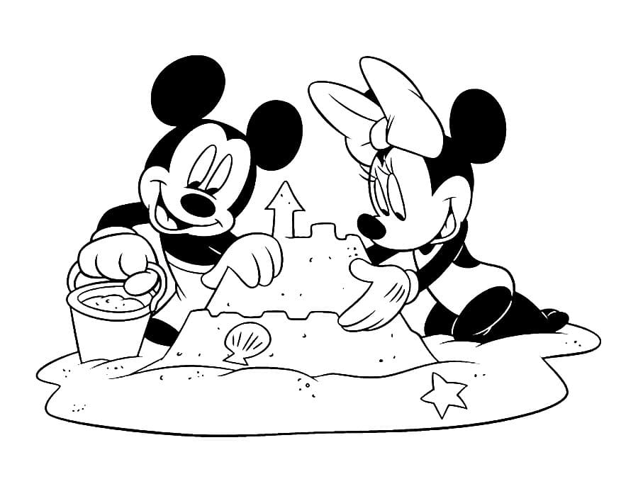 Minnie & Friends Malbuch Walt Disney 17 Ausmalbilder mit Vorlagen