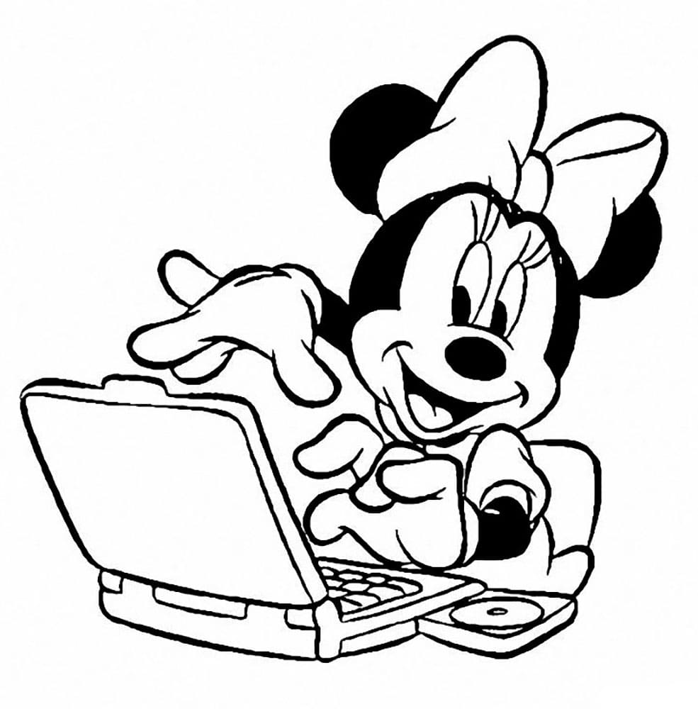 Coloriage Minnie Mouse pour les enfants