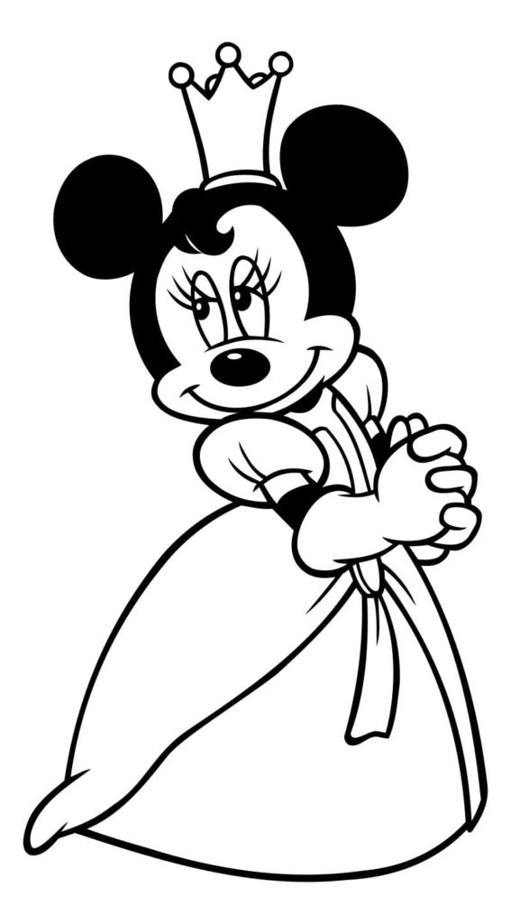 bath Reactor scar Minnie Mouse Coloring Pages for Kids | WONDER DAY — Coloring pages for  children and adults
