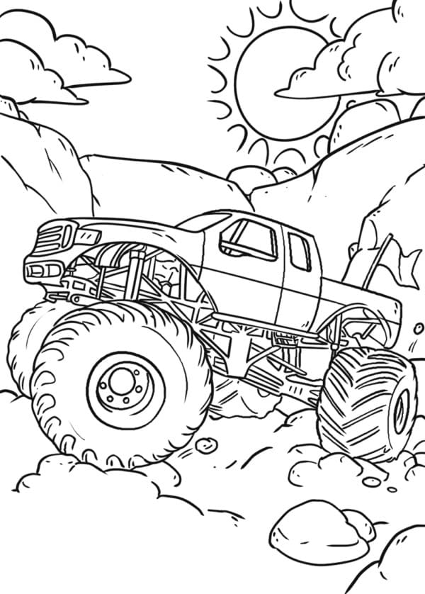 Disegni di Monster Truck da colorare. Stampa gratuitamente