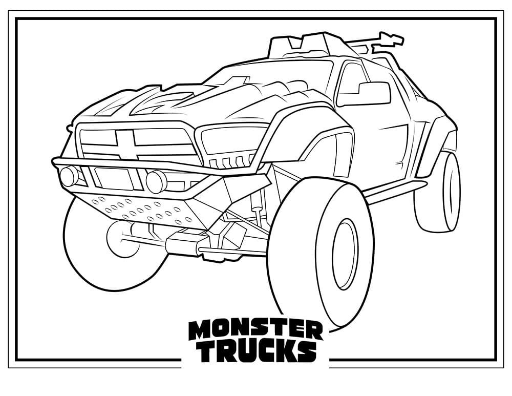 Monster Truck coloring pages. Printable For Kids
