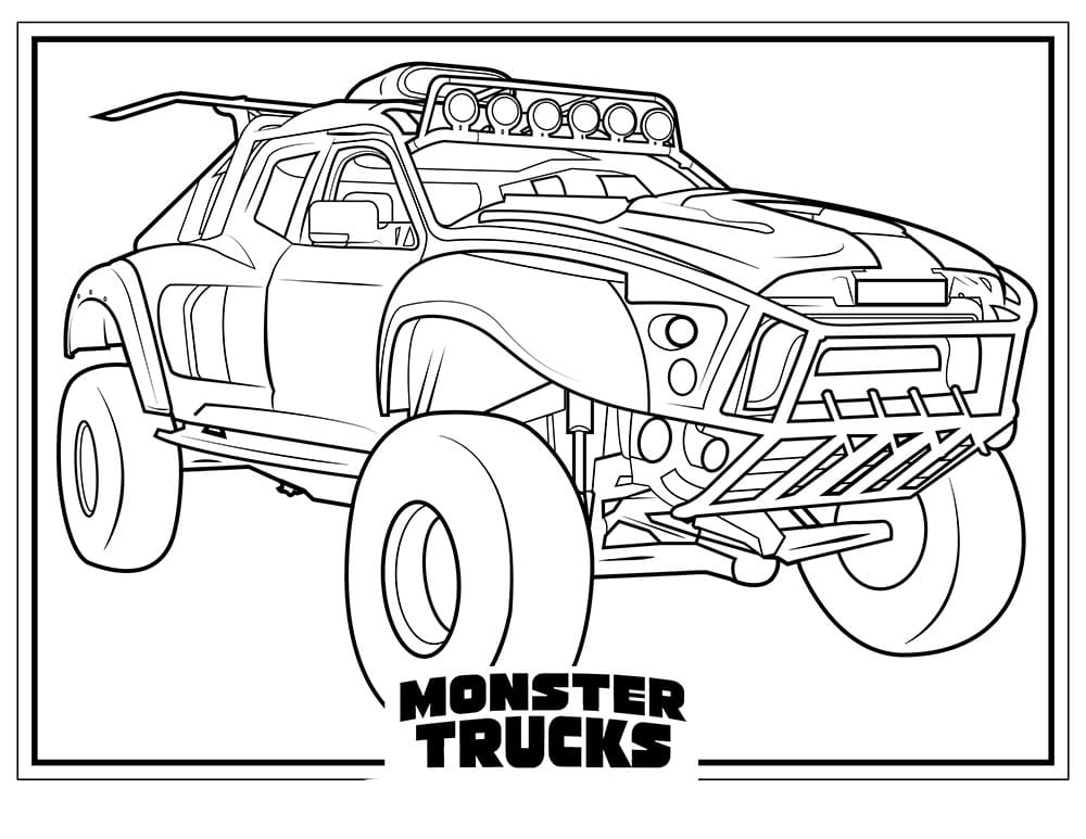 monster truck ausmalbilder kostenlose malvorlagen für kinder
