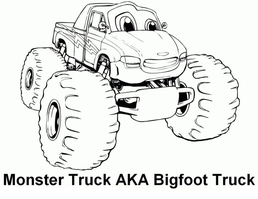 Coloriage Monster Truck gratuit à imprimer