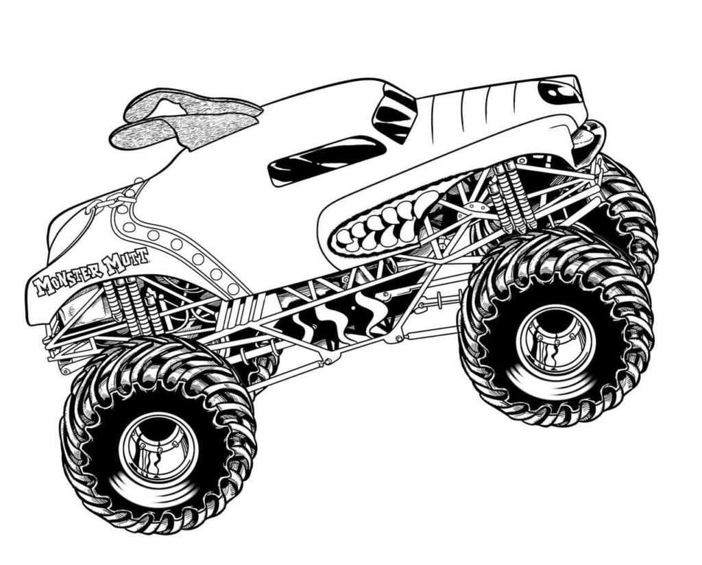 Monster Truck coloring pages. Printable For Kids