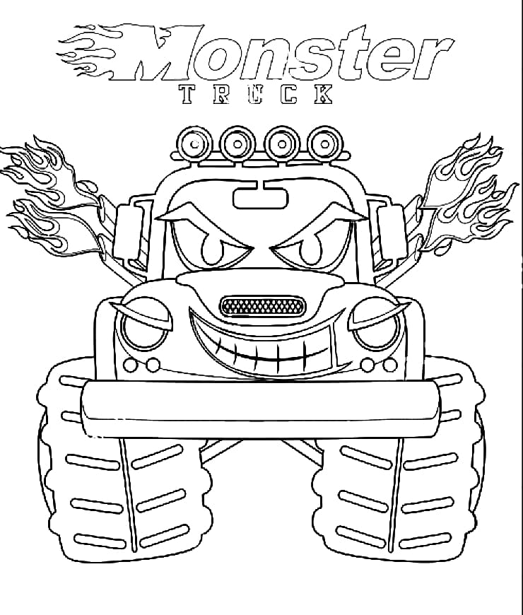 Coloriage Monster Truck gratuit à imprimer