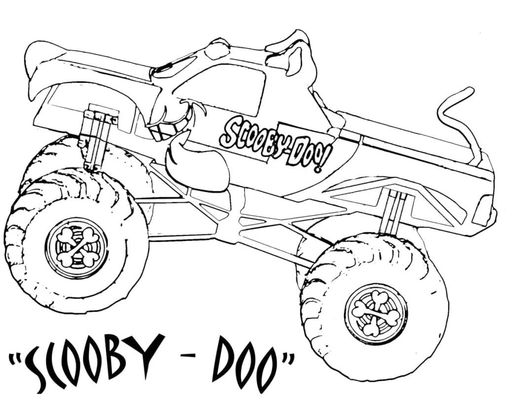 35+ Desenhos de Monster Truck para Imprimir e Colorir/Pintar