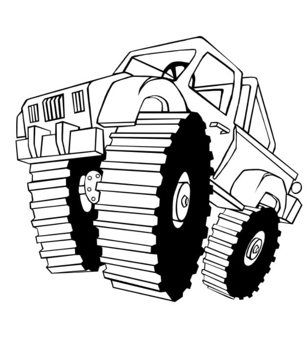 Monster Truck Ausmalbilder. Kostenlose Malvorlagen für Kinder