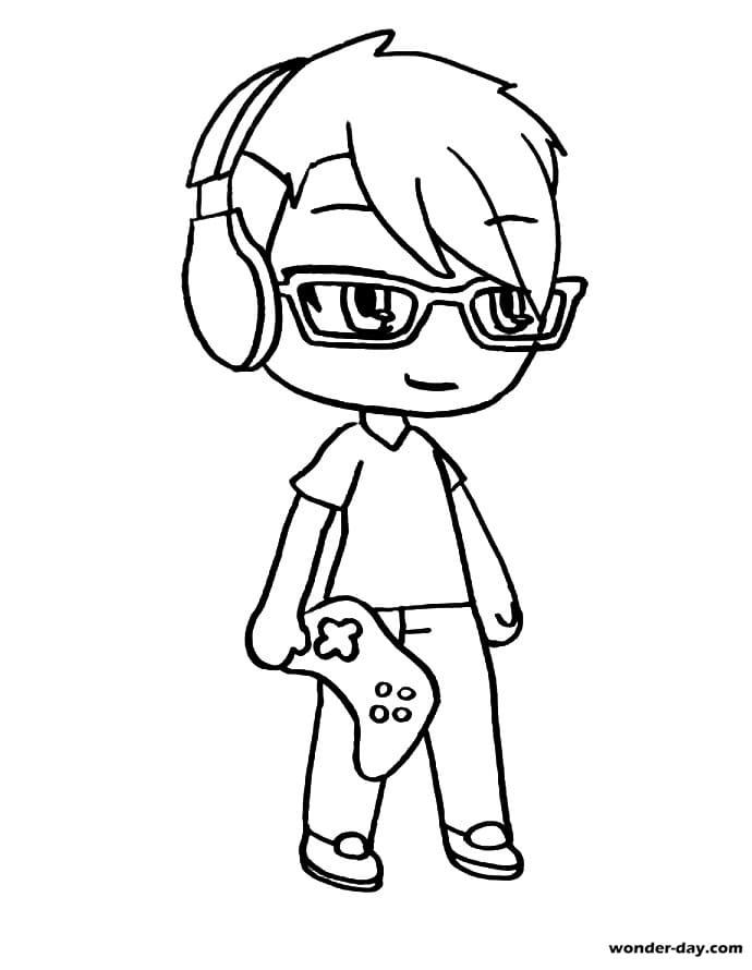 desenho para colorir gacha life