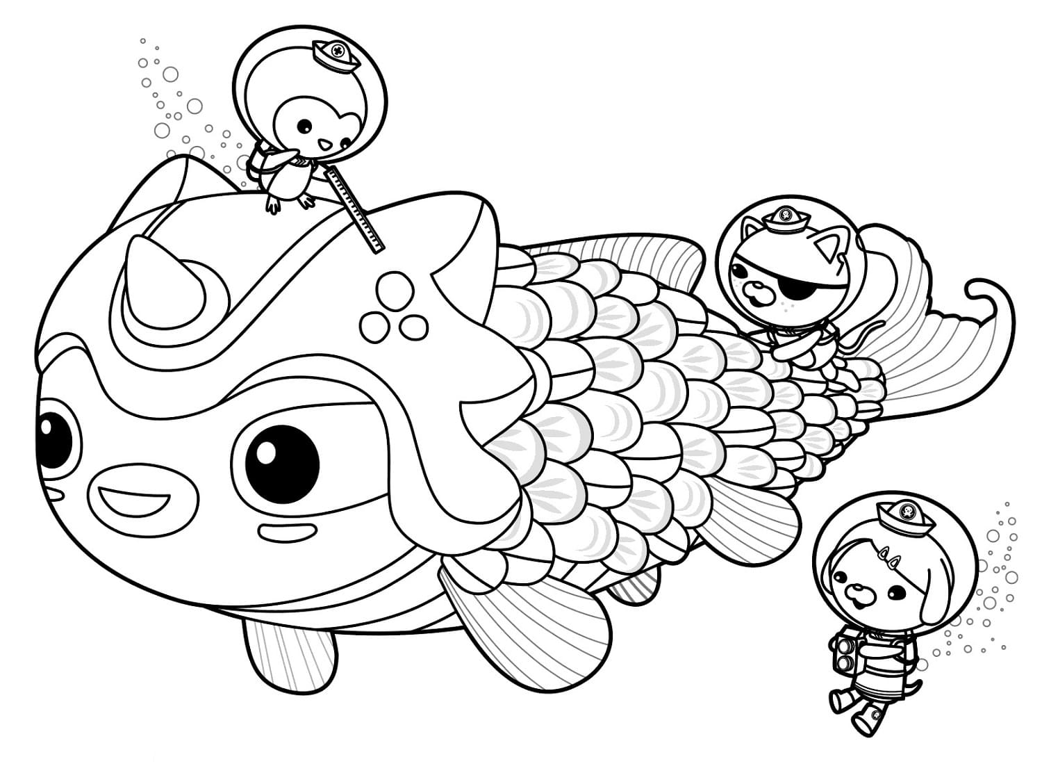 Octonauts Coloring Pages. Print free for Kids WONDER DAY