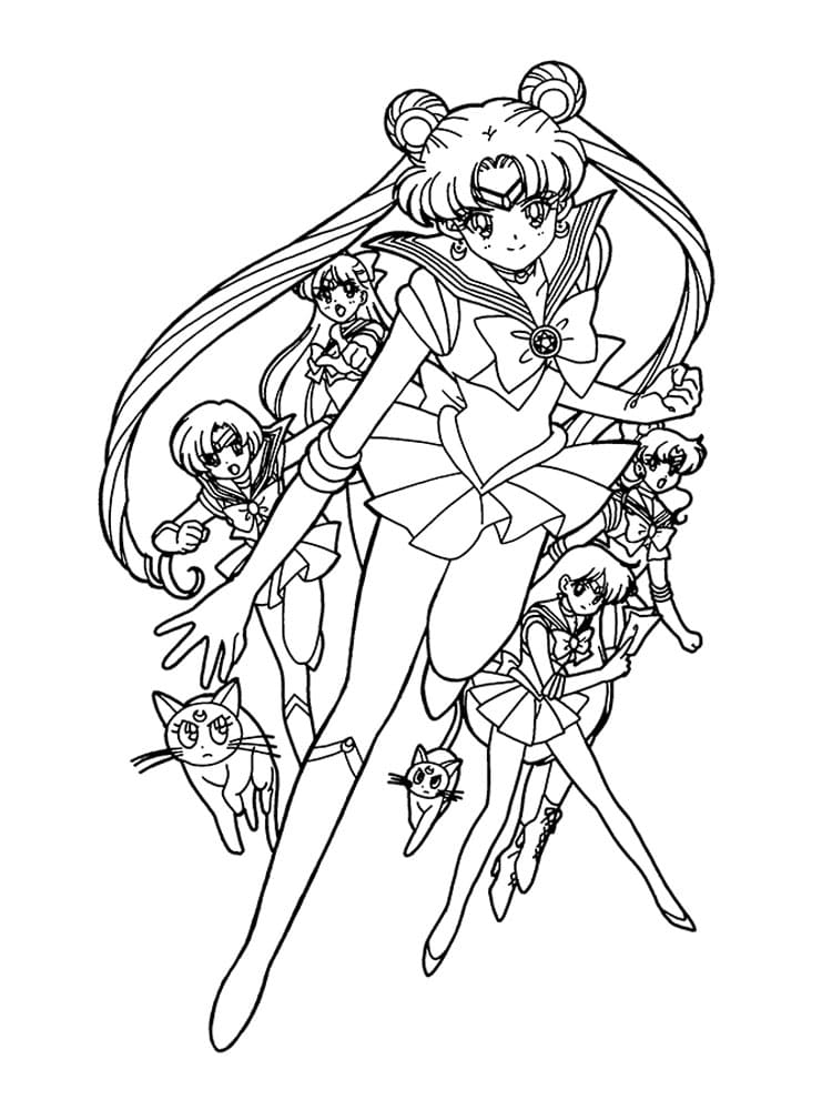 Disegni di Sailor Moon da colorare. Scarica e stampa gratuitamente