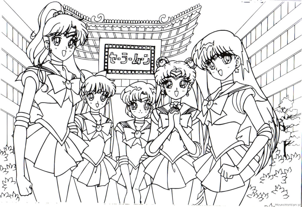 100 Coloring pages of Sailor Moon. Download and print for free