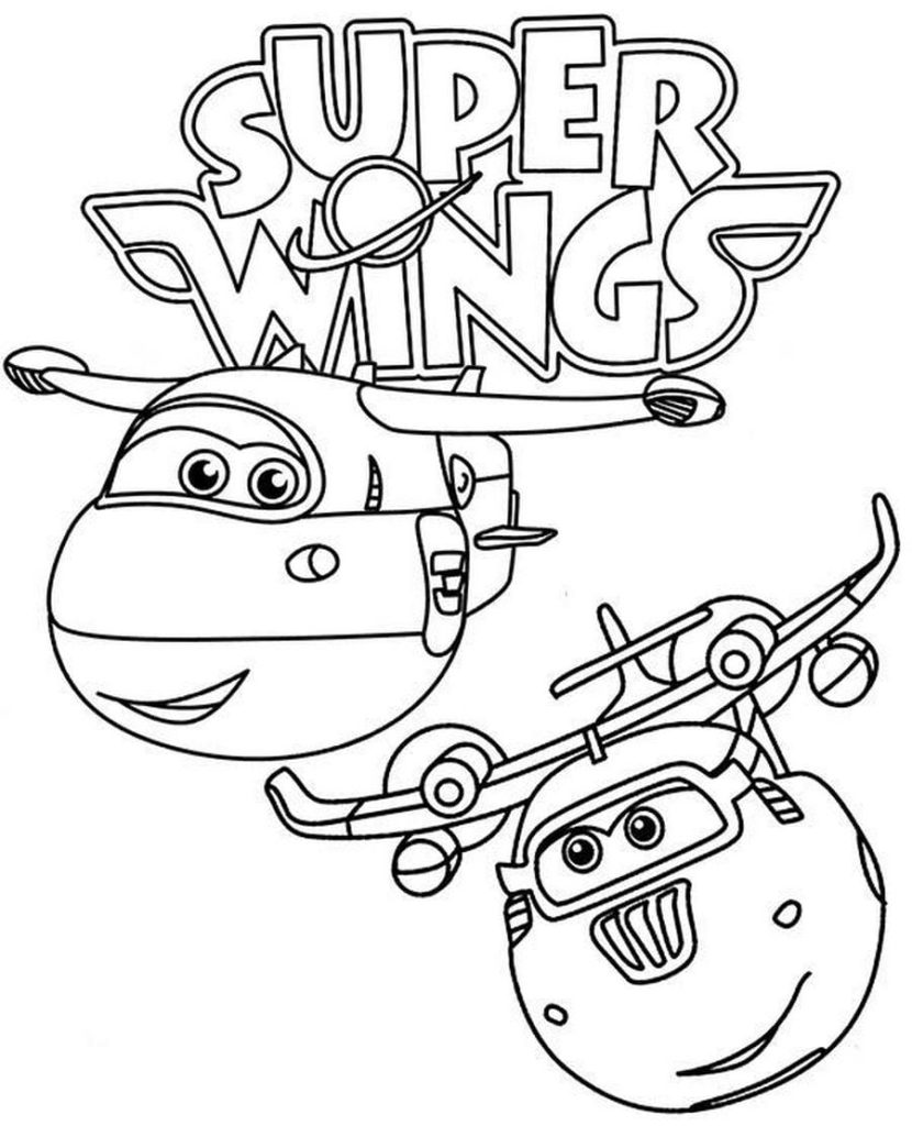 Super Wings Ausmalbilder. Drucken Sie für Kinder