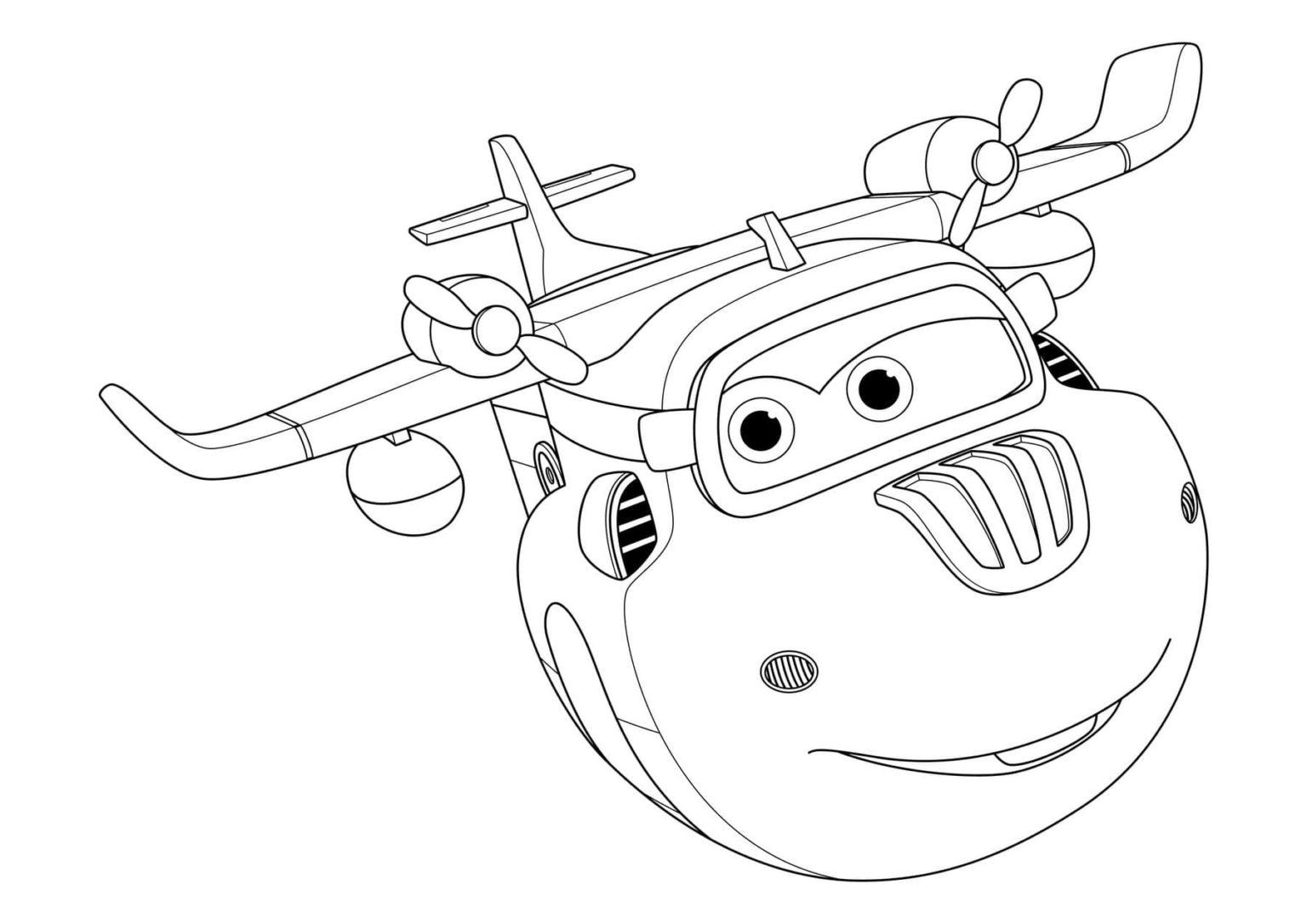 Super Wings Para Colorir