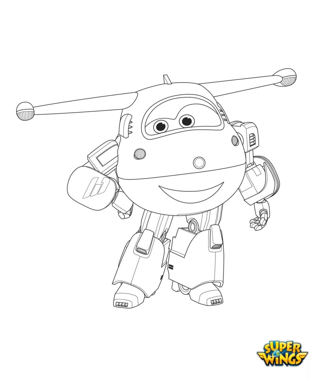 Super Wings Ausmalbilder. Drucken Sie für Kinder