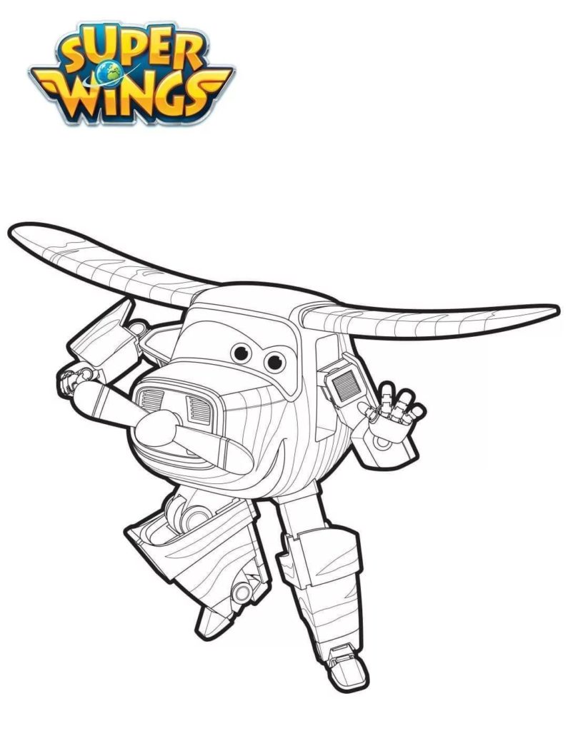 Super Wings Ausmalbilder. Drucken Sie für Kinder