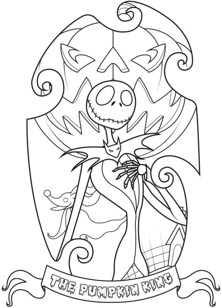 Nightmare Before Christmas Coloring Pages. Download And Print