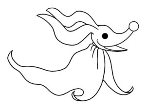 zero coloring page easy the nightmare before christmas