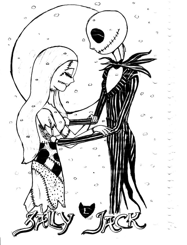 Nightmare Before Christmas Coloring Pages. Download and Print