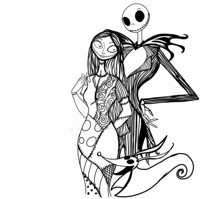 Nightmare Before Christmas Coloring Pages. Download and Print