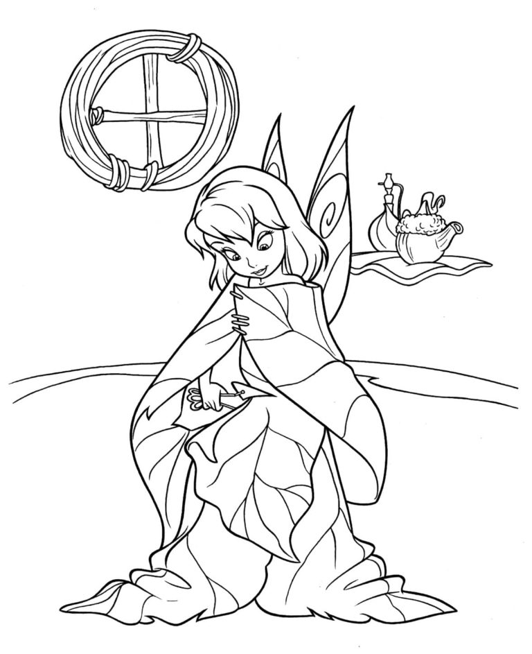 Ausmalbilder Tinkerbell. Disney Feen für Mädchen