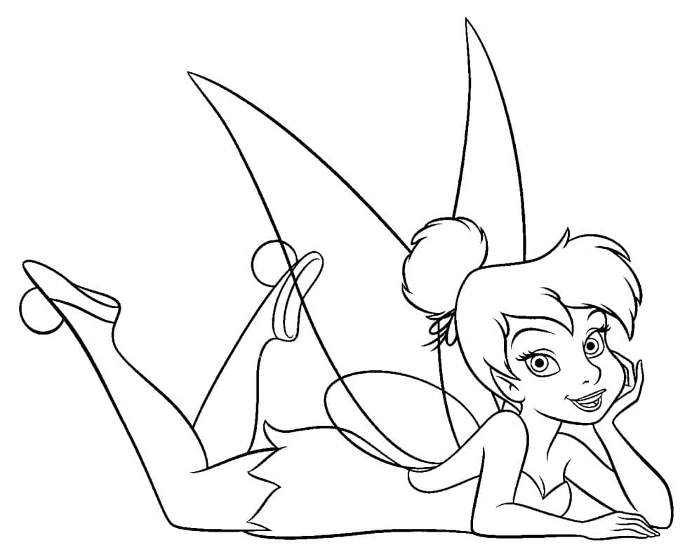 Tinkerbell coloring pages. Disney fairies for girls