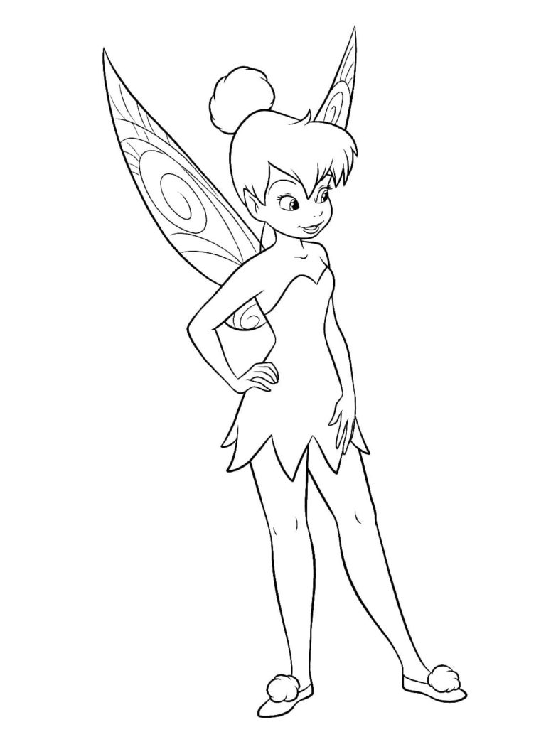 Tinkerbell coloring pages. Disney fairies for girls | WONDER DAY ...