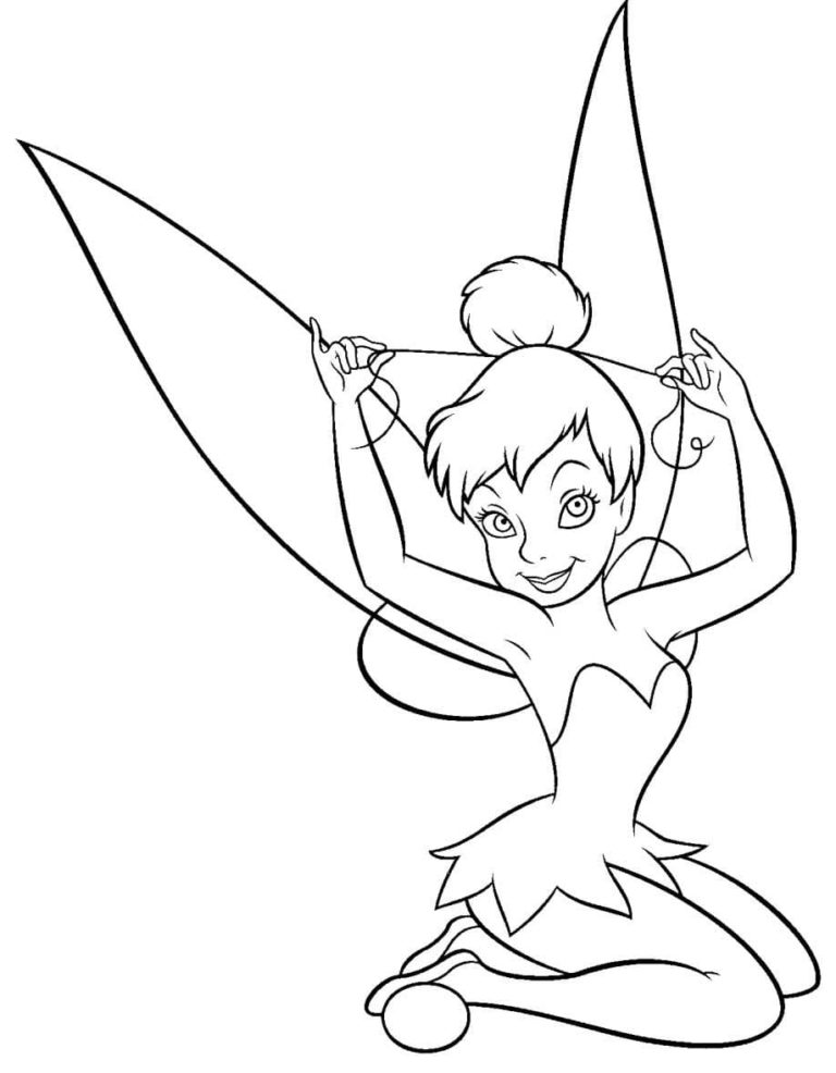 Tinkerbell coloring pages. Disney fairies for girls | WONDER DAY ...