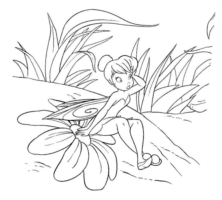 Ausmalbilder Tinkerbell. Disney Feen für Mädchen