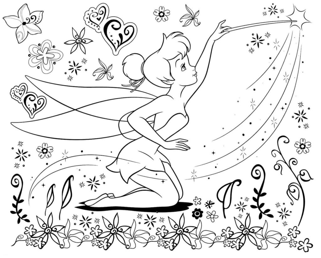 Desenhos do Tinker-bell para Colorir para Meninas