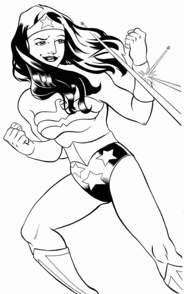 Ausmalbilder Wonder Woman. Drucken Superhelden kostenlos