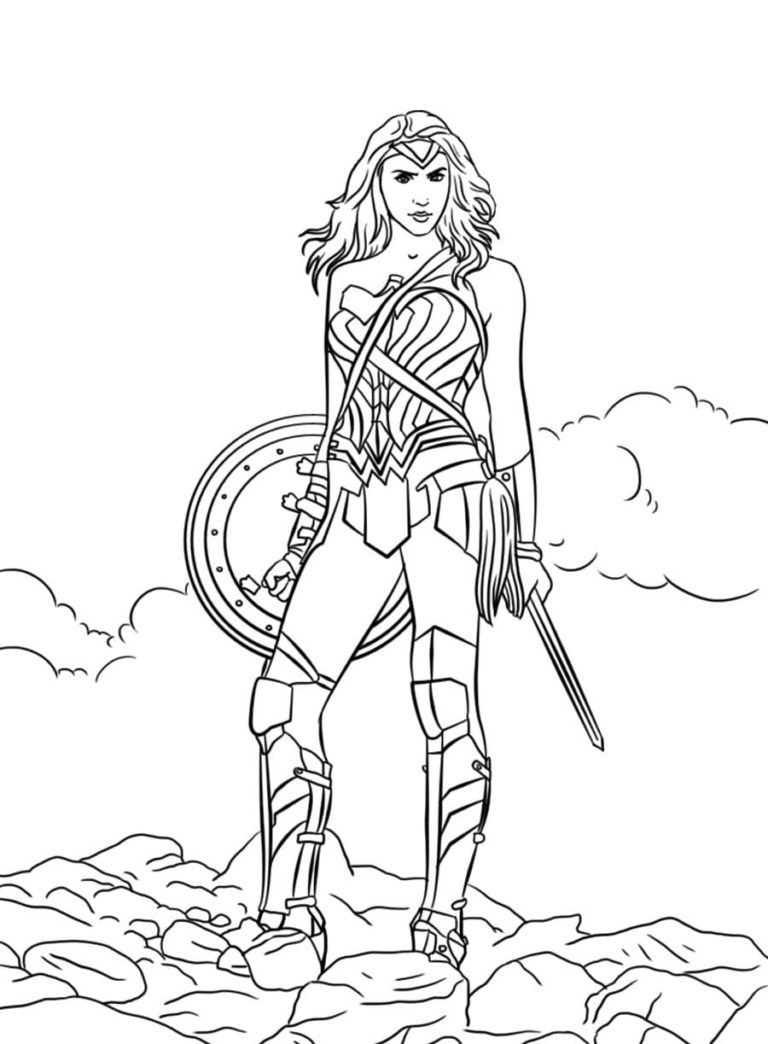 Wonder Woman coloring pages. Print superhero for free