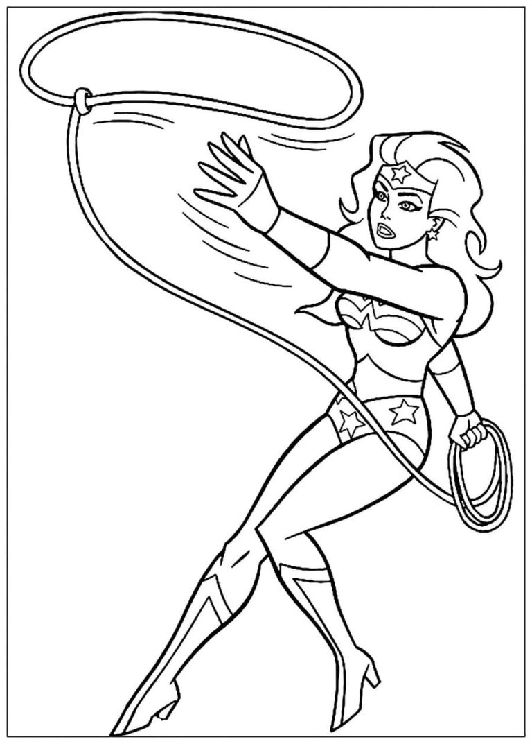 Wonder Woman coloring pages. Print superhero for free