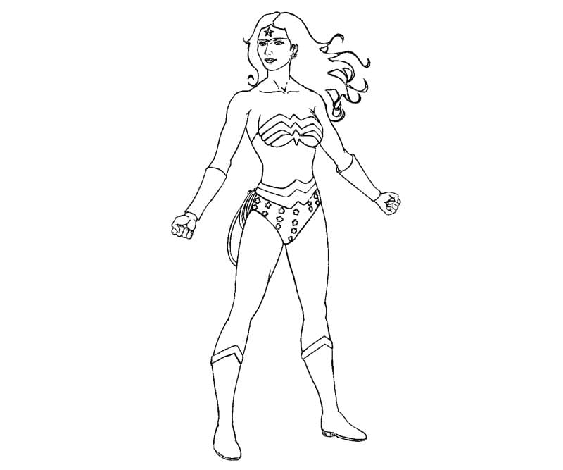 Coloriages Wonder Woman. Imprimer Super-héros gratuitement