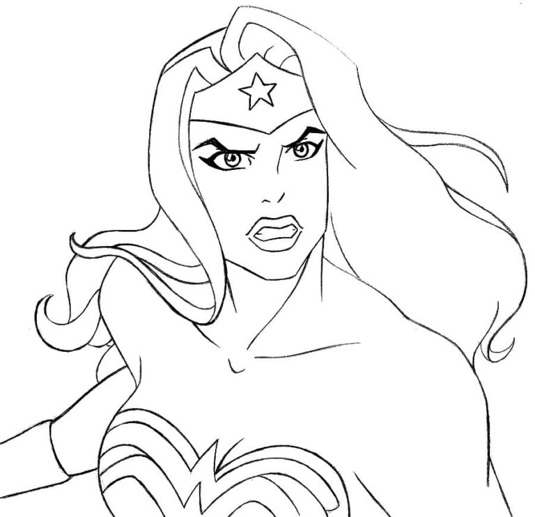 Wonder Woman coloring pages. Print superhero for free