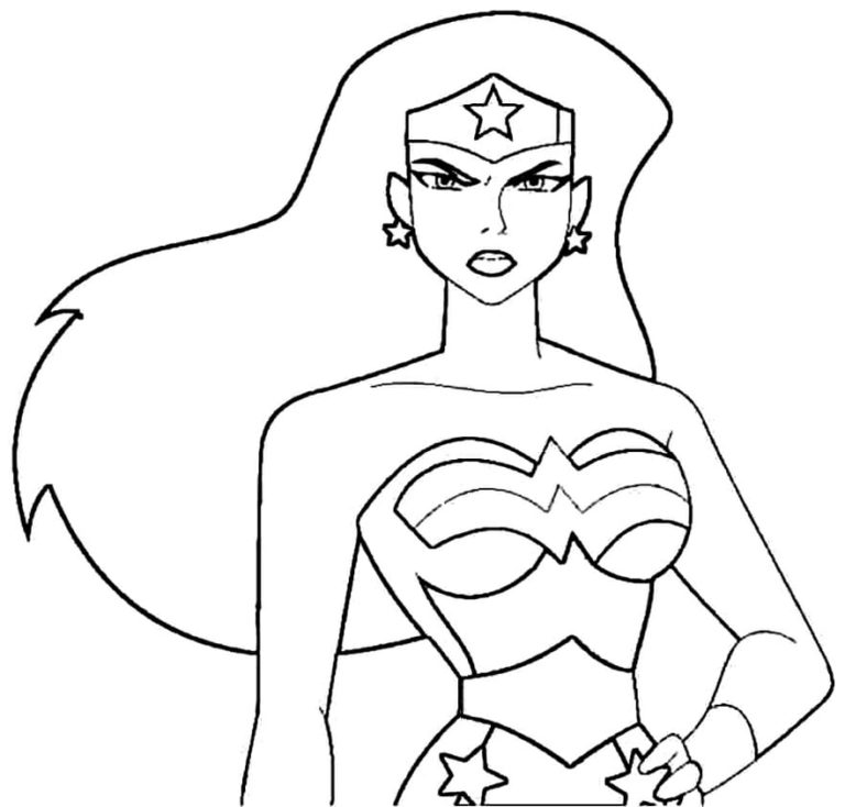 Wonder Woman coloring pages. Print superhero for free