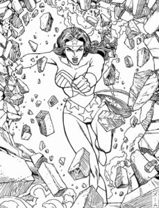 Wonder Woman coloring pages. Print superhero for free